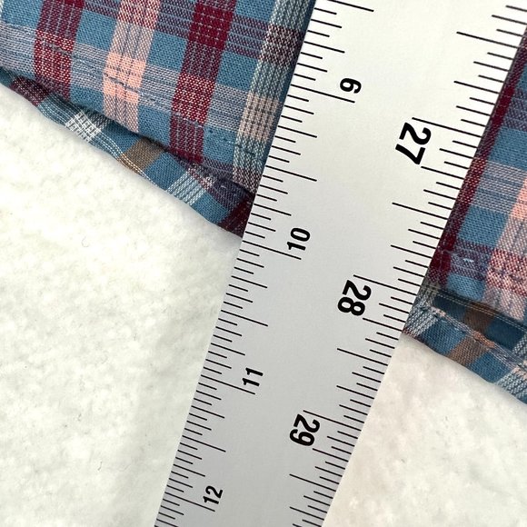 Men's Wrangler Pearl Snap Button Plaid "Wrancher" Western Shirt Sz XL - Picture 7 of 10